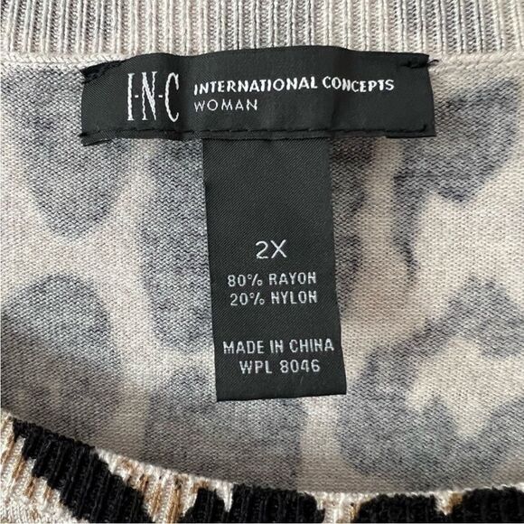 INC Leopard Print Sweater - Picture 4 of 5